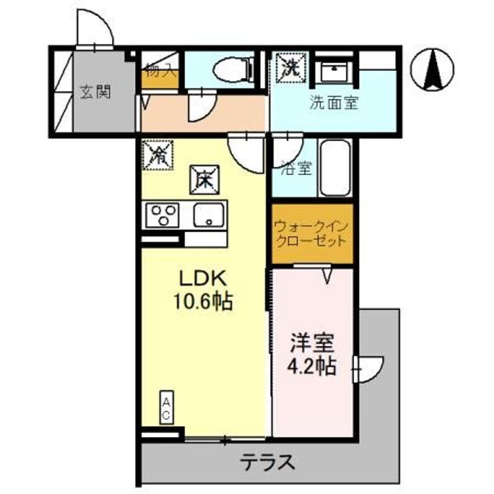 栃木県宇都宮市東宿郷2(アパート)の賃貸物件の間取り