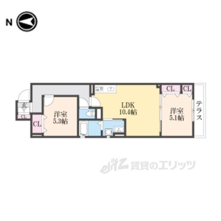 クリエオーレ天理の間取り