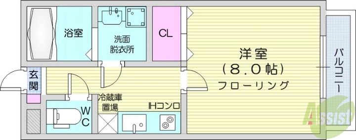 グリュックスハイム萩野町の間取り