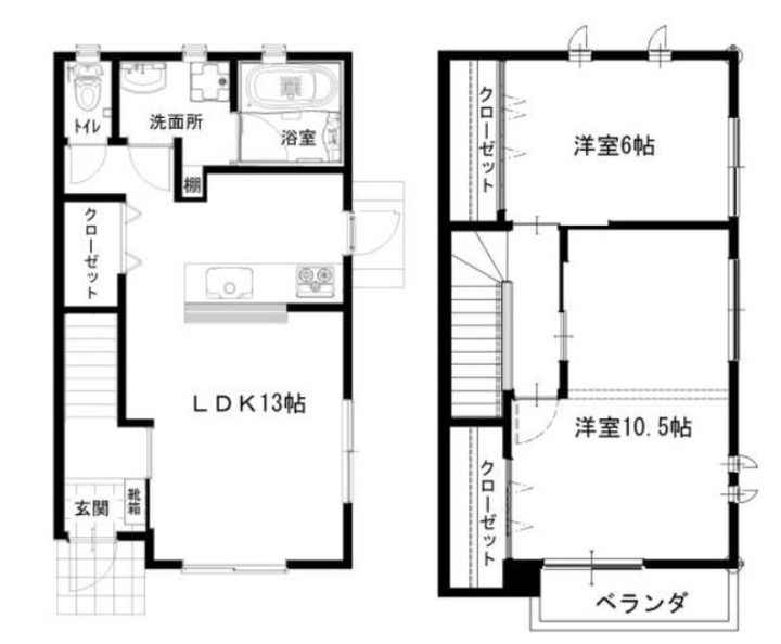 香川県三豊市豊中町本山甲(一戸建)の賃貸物件の間取り