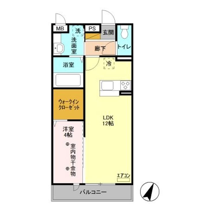 埼玉県越谷市レイクタウン9(アパート)の賃貸物件の間取り