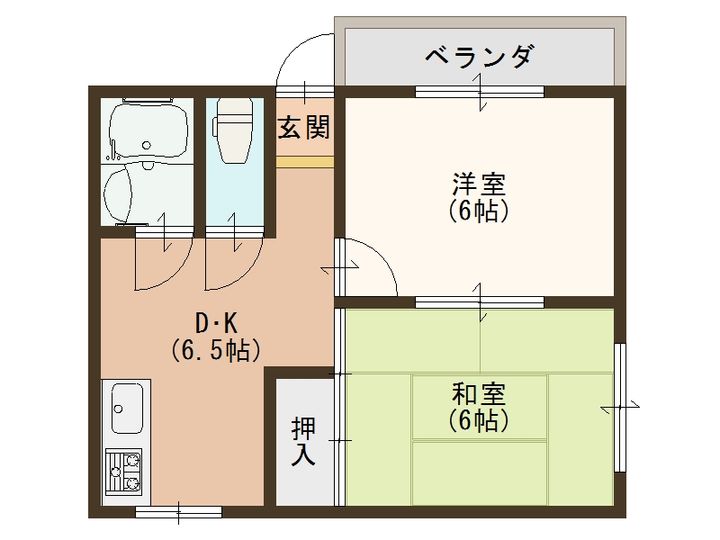 大阪府大阪市西成区千本中2(マンション)の賃貸物件の間取り