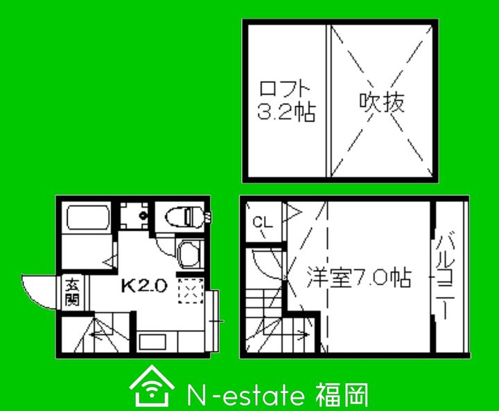 福岡県福岡市西区愛宕南1(アパート)の賃貸物件の間取り