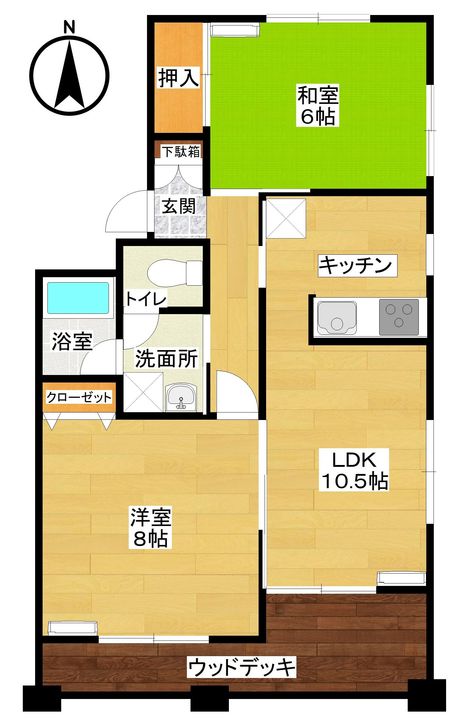 グリーンハイツ鹿野A棟の間取り