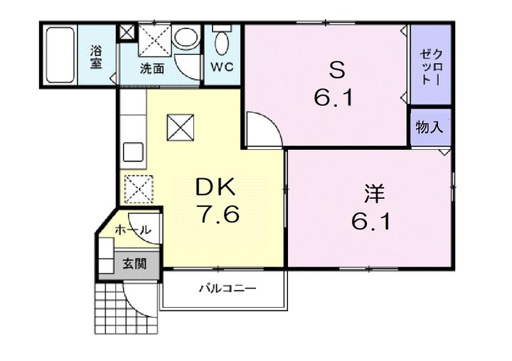 滋賀県長浜市宮司町(アパート)の賃貸物件の間取り