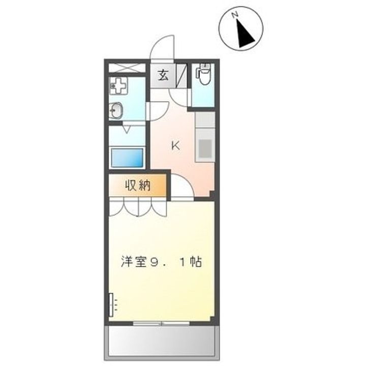 愛知県安城市大岡町的場(アパート)の賃貸物件の間取り