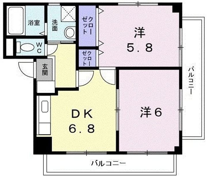 広島県安芸郡熊野町川角5(アパート)の賃貸物件の間取り