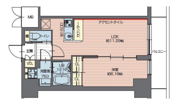 東京都足立区西新井7(マンション)の賃貸物件の間取り