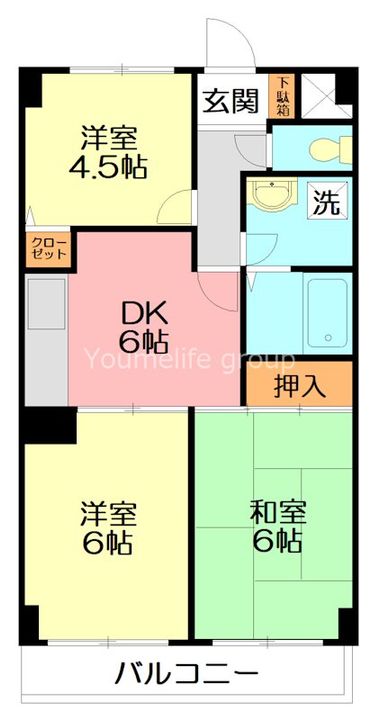神奈川県横浜市泉区中田東4(マンション)の賃貸物件の間取り