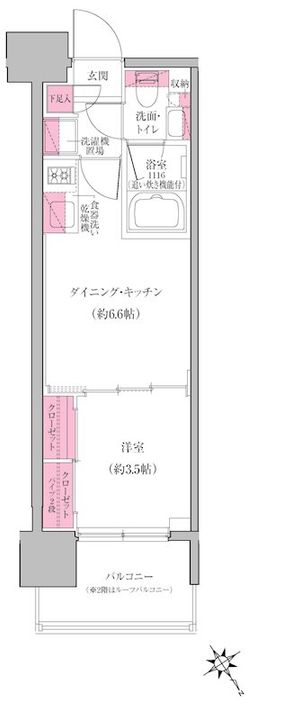レジディア門前仲町プレイスの間取り