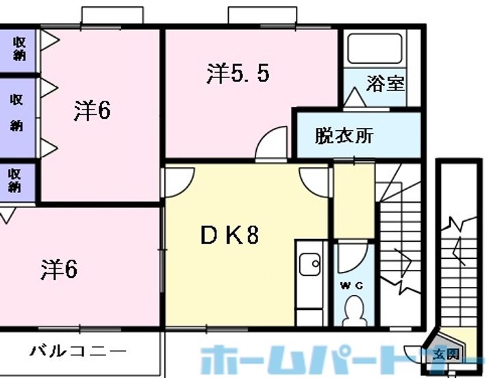 ホワイトリバー Aの間取り