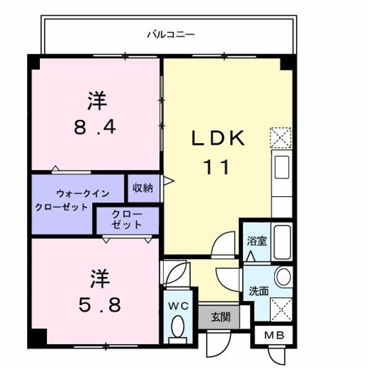 アインスブルグ巽東の間取り