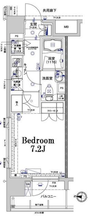 アクサスウィル四谷三丁目Sta.の間取り