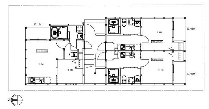 大阪府大阪市東住吉区鷹合3(アパート)の賃貸物件の間取り