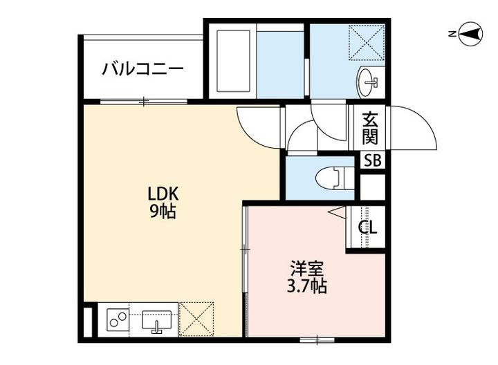大阪府大阪市東住吉区鷹合3(アパート)の賃貸物件の間取り