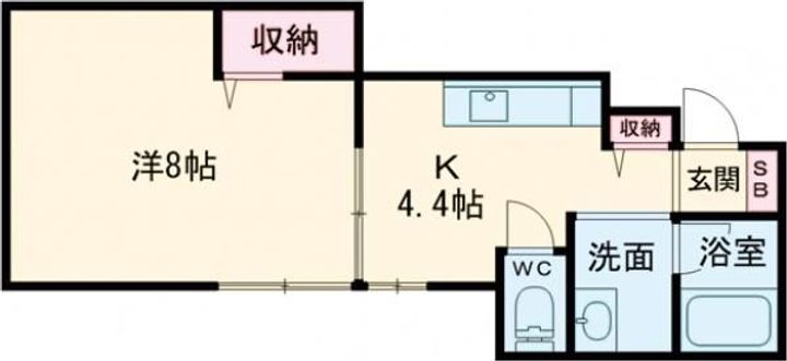 Lieto吉尾 Dの間取り
