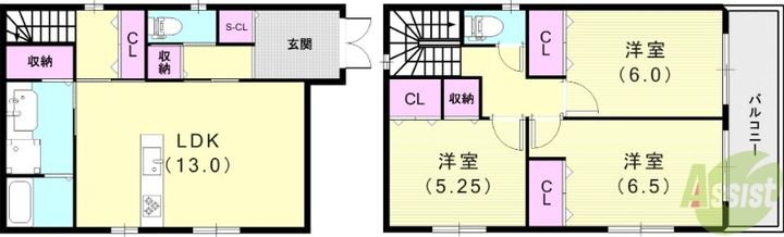 兵庫県尼崎市浜3(一戸建)の賃貸物件の間取り