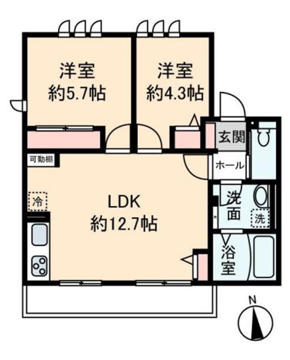 埼玉県志木市下宗岡1(アパート)の賃貸物件の間取り