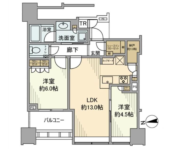 東京都港区白金1(マンション)の賃貸物件の間取り