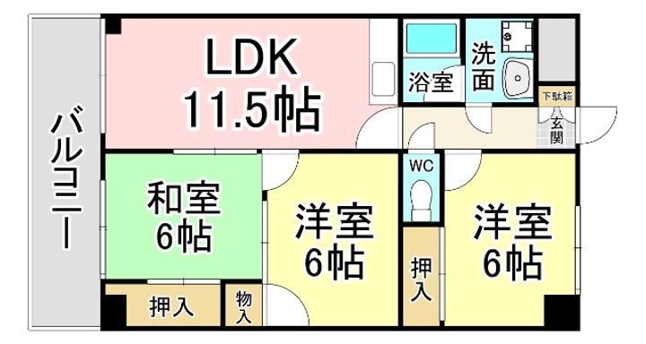 ギャラン中井の間取り