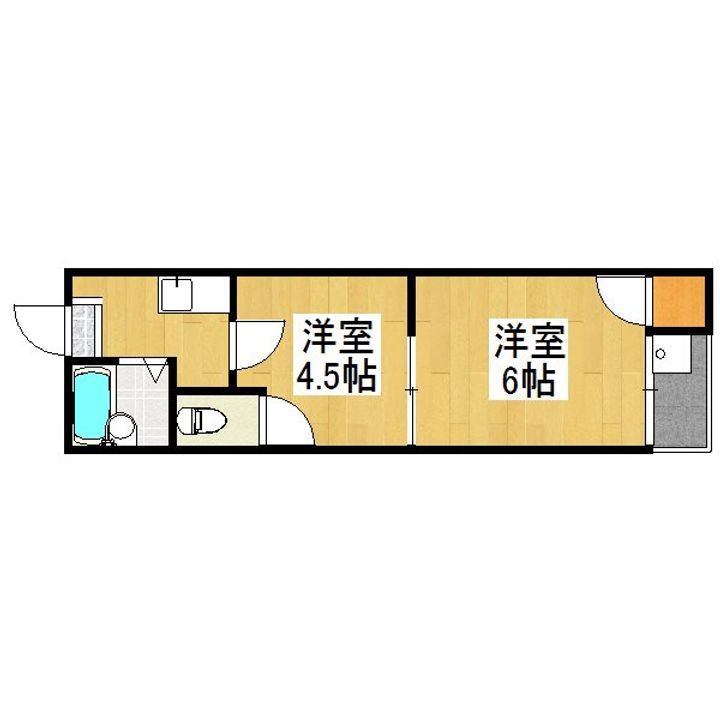 コーポ都の間取り