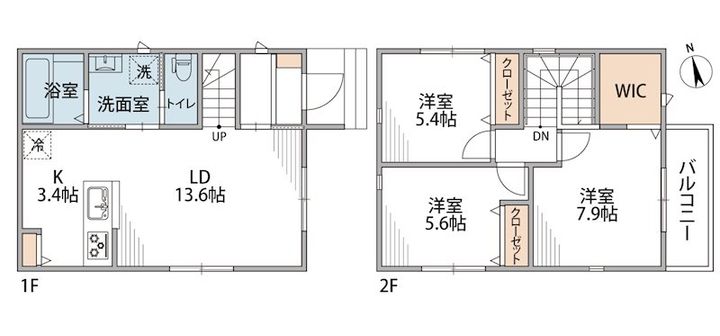 神奈川県茅ヶ崎市浜竹1(一戸建)の賃貸物件の間取り