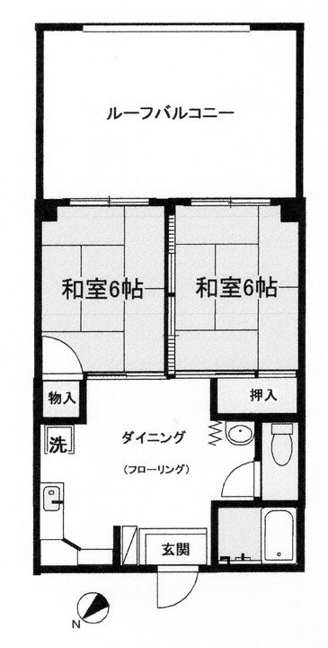 静岡県熱海市中央町(マンション)の賃貸物件の間取り