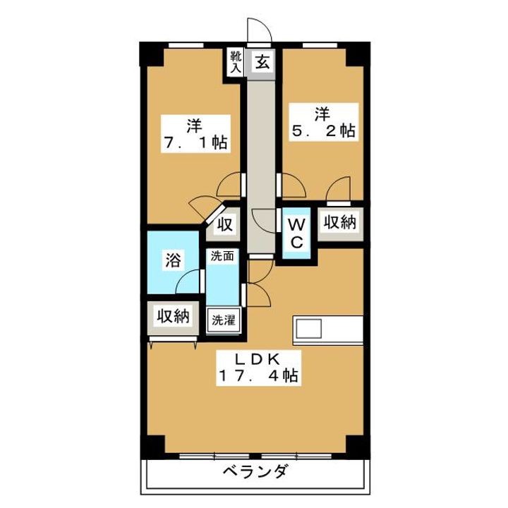 サンタバレー弐番館の間取り