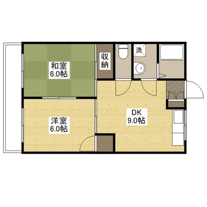迫本マンションの間取り
