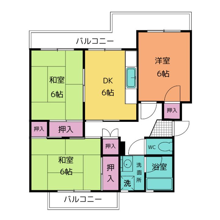 ハイツ杉山の間取り