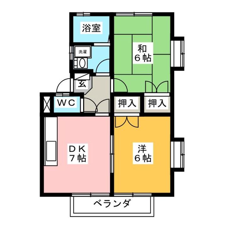 コーポツイン Aの間取り