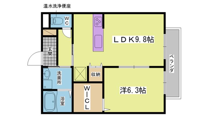 サニーヒルズ シンエイの間取り