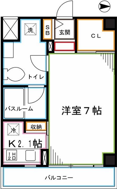 東京都小金井市本町2(マンション)の賃貸物件の間取り