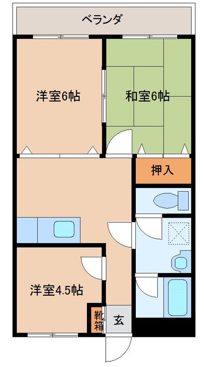 文化マンションの間取り