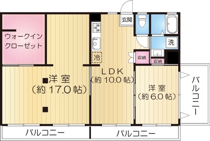 コルテシヤ 定期借家の間取り