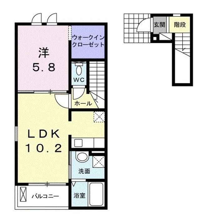 埼玉県深谷市岡2(アパート)の賃貸物件の間取り