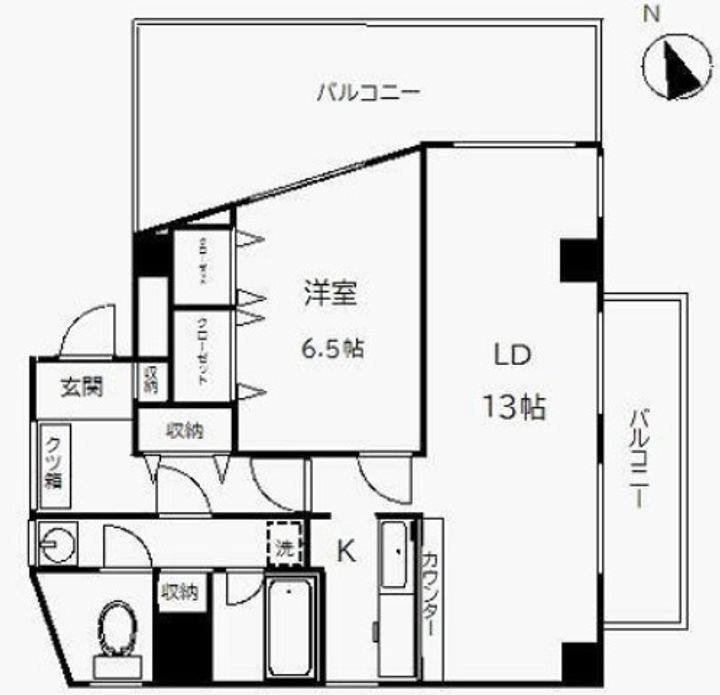 東京都杉並区永福3の賃貸マンションの間取り