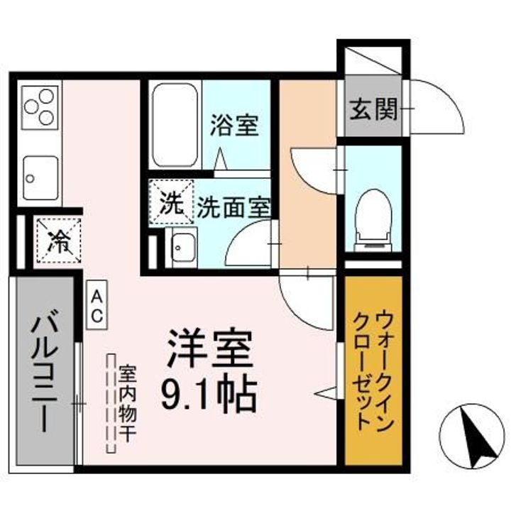 広島県福山市東川口町2(アパート)の賃貸物件の間取り