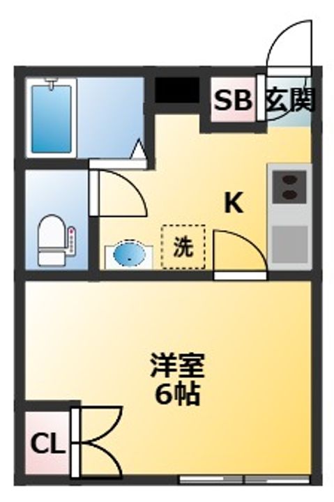 東京都新宿区早稲田鶴巻町(マンション)の賃貸物件の間取り