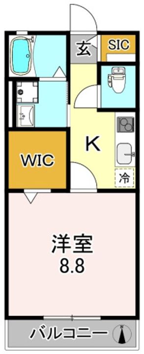 大阪府大阪市平野区長吉出戸6(アパート)の賃貸物件の間取り
