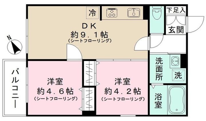 RJカーサ松陰神社の間取り