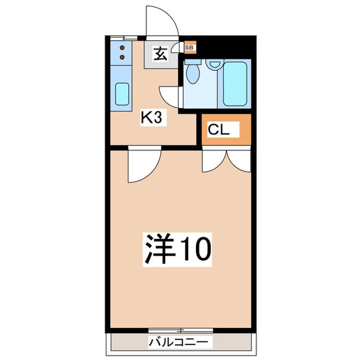 福島県郡山市田村町徳定字北堀込(アパート)の賃貸物件の間取り