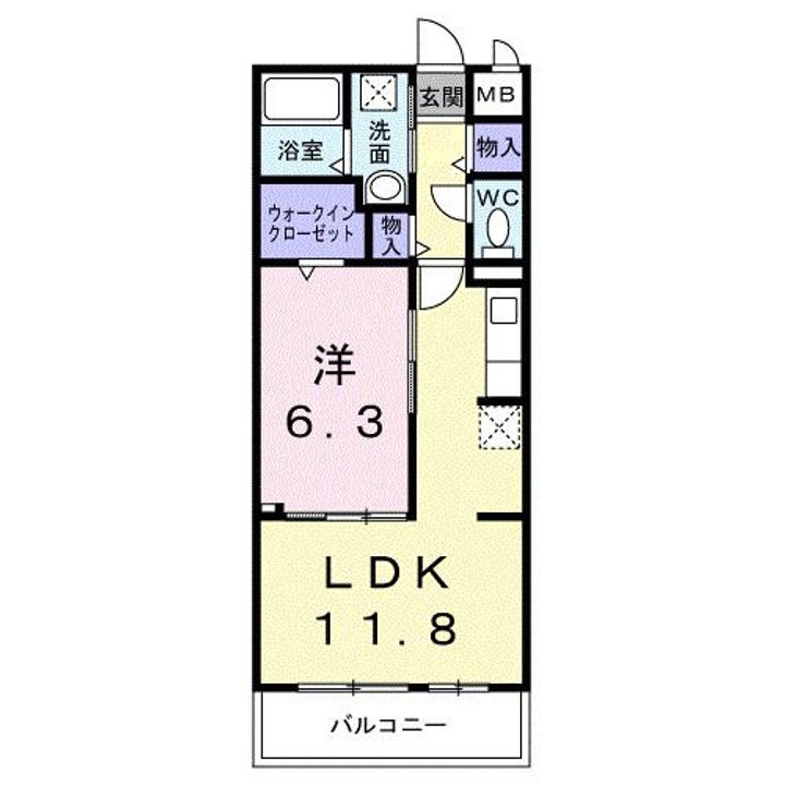 大阪府富田林市若松町5(アパート)の賃貸物件の間取り