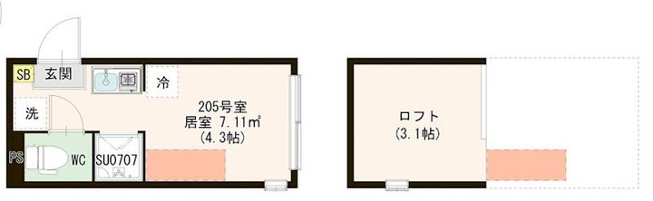 シースカイ平井の間取り