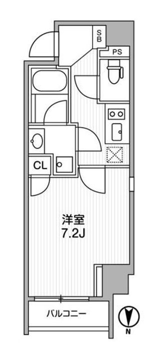 東京都中野区弥生町1(マンション)の賃貸物件の間取り