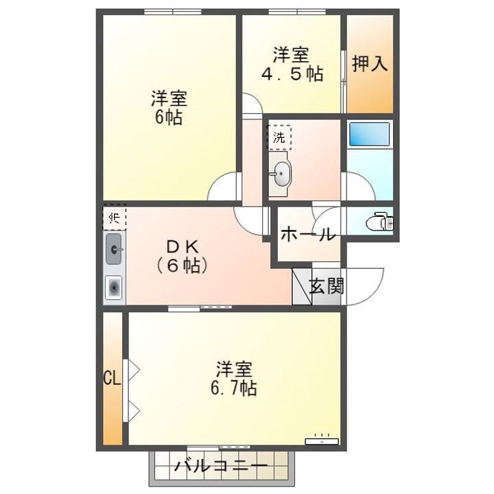 アンビエンテ虹ヶ丘の間取り