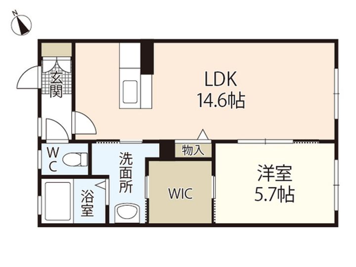 ライブ庚午北 Gの間取り
