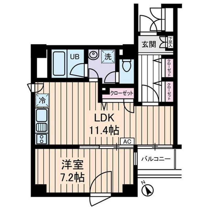 千葉県千葉市中央区問屋町の賃貸マンションの間取り