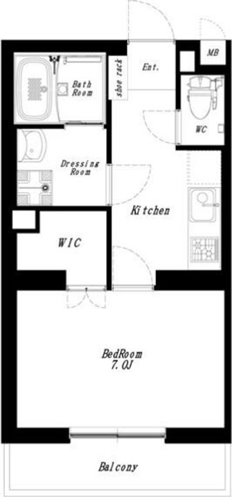 フラット麻布IIIの間取り