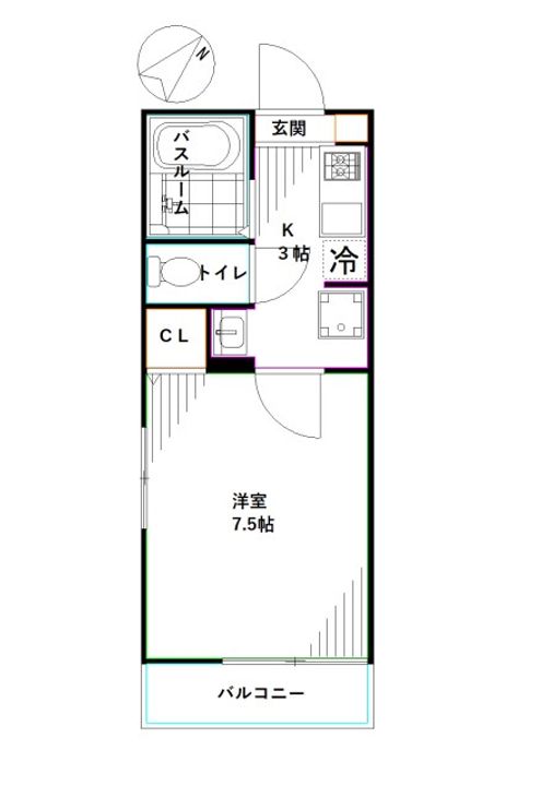 東京都杉並区高円寺南5(アパート)の賃貸物件の間取り